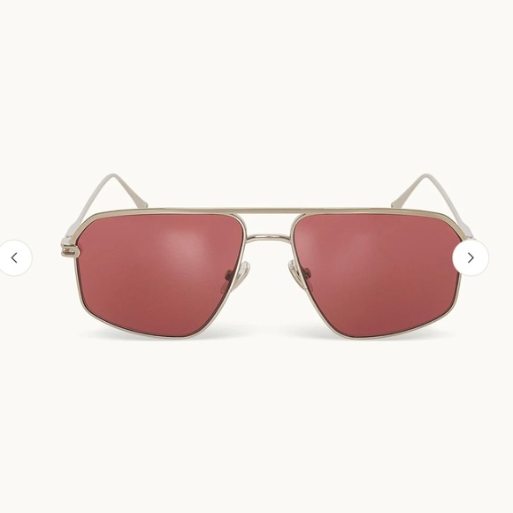 Orlebar Brown Sunglasses the Alfie steel sunglasses rose red airforce aviator - Picture 1 of 16